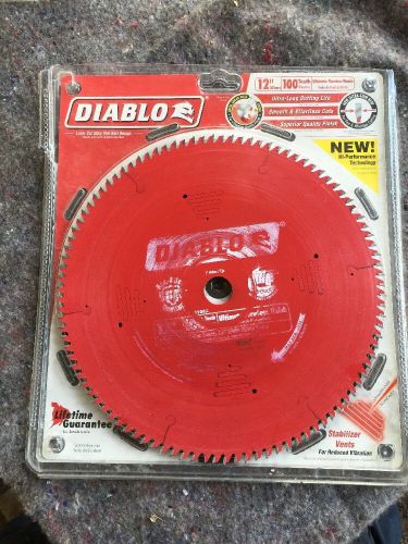 Diablo 12&#034; Hi-Density Carbide Blade 1&#034; Arbor 100 Teeth