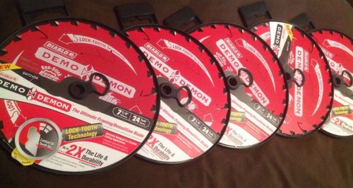 Freud D0724DA (5 Pk) 7-1/4&#034; x 24T Diablo Demo Demon Circular Saw Blades