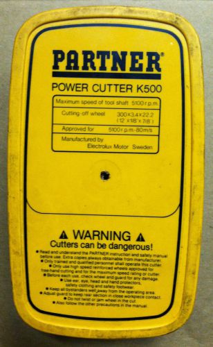 PARTNER CONCRETE SAW K500 POWER CUTTER AIR FILTER COVER CUT-OFF PART # 506039701
