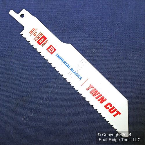 Imperial 6&#034; twin-cut bi-metal reciprocating 10/14 tpi cutting saw blade ibtt6 for sale