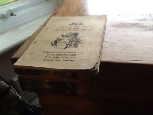 Lister.Instruction Book and Spare Part List.soild Injection Diesel Engines.1944.
