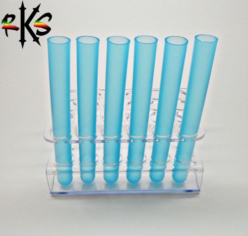 6in Shatter-Proof Test Tube Shot Glass Shooters= 24pc BLUE Party Tooters