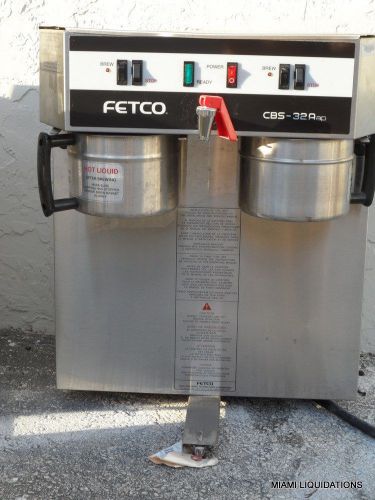 Fetco cbs-32aap dual commercial coffee maker brewer as is stainless steel for sale