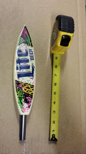 Lite beer surfboard surf beach older beer tap handle