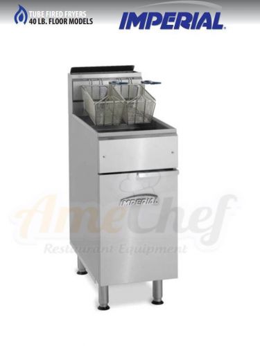 New commercial/restaurant gas fryer, 40 lbs, imperial ifs-40 for sale