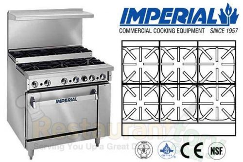 IMPERIAL COMMERCIAL RESTAURANT RANGE 36&#034; STEP UP 1 OVEN NATURAL GAS IR-6-SU-C