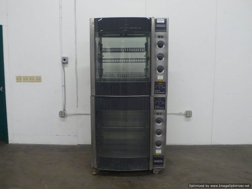 Hobart hr7 double stack electric rotary rotisserie pass through convection oven for sale