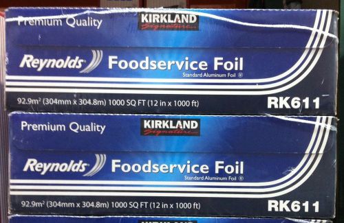 Kirkland Signature Premium Quality Aluminum Foil 12&#034;x1000&#039; (2000sq ft) -  2PACK