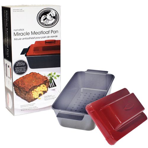 MIRACLE MEATLOAF PAN NIB NON-STICK STUFFED MEATLOAF WITH DRIP TRAY
