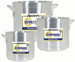 Adcraft H3-SP80 80 Quart 6 Gauge Commercial Aluminum  Stock Pot with Cover