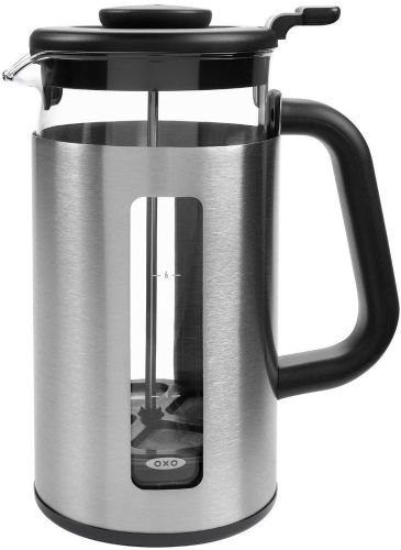 8 Cup Good Grips French Press Coffee Maker Silver/black Stainless Steel