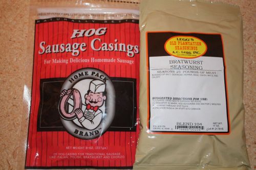 25# Combo AC Legg Bratwurst Seasoning &amp; Natural Hog Sausage Casings