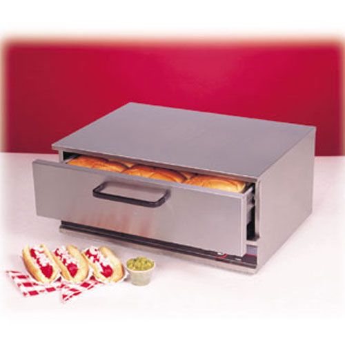 Nemco 8027-bw hot dog bun warmer, 32 bun capacity, thermostatic control, roll-a- for sale