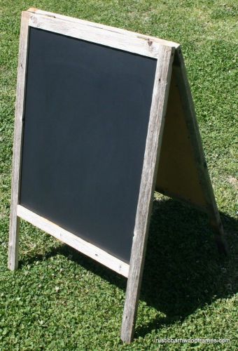 24x36 rustic barn wood reclaimed chalkboard black board sidewalk menu easel for sale