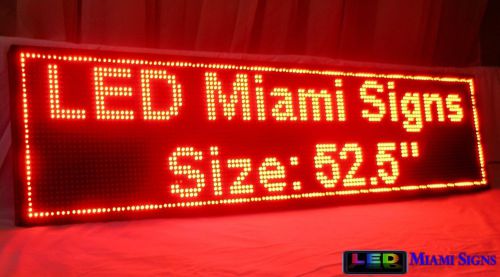 LED Sign 52.5&#034; w/ Wi-Fi Connection 3 Rows Programmable LED Display Bright RED