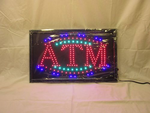 NEW A T M LED SIGN w/ ADJUSTABLE SETTINGS FOR MAXIMUM VISIBILITY - ANIMATED SIGN