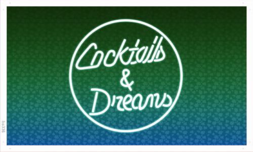 Ba336 cocktails &amp; dreams wine shop new banner shop sign for sale