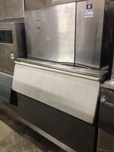 Used manitowoc sy-1405w 1460 lb half cube ice machine with 1000 lb capacity bin for sale