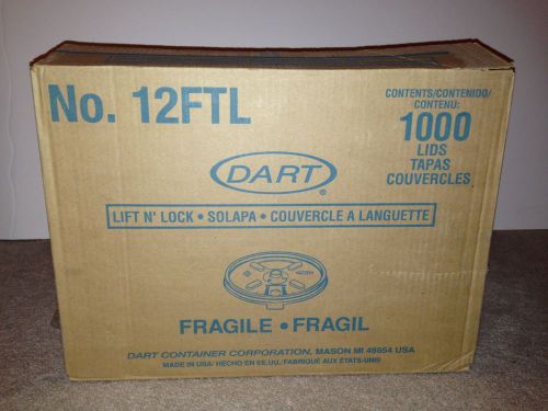 1000Ct. 12 Oz. - DART 12 FTL Plastic Lids - LIFT N&#039; LOCK - 12Oz.
