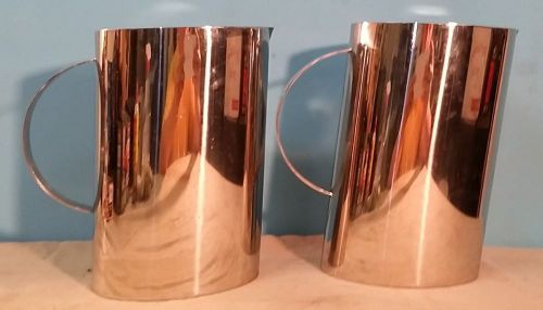 Commercial Quality Pair of Water Pitchers Stainless Steel Excellent Condition