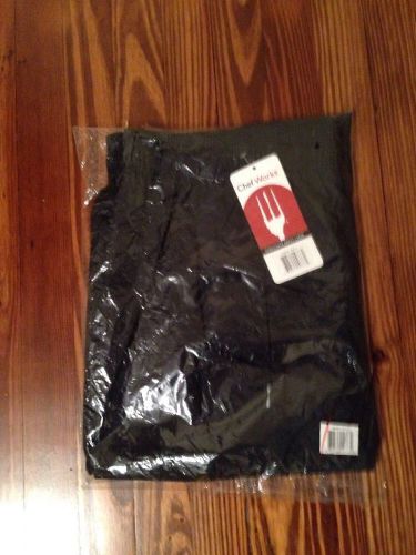 NEW Chef Works NBBP Basic Baggy Chef Pants  Black Size Large Free Shipping!!!