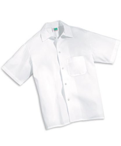 Unisex Kitchen Snapfront Shirt--White--Small