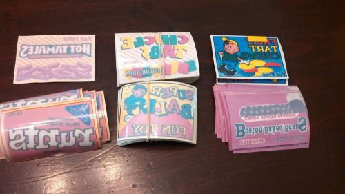 100 Bulk candy and vending Assorted Sticky labels New Condition