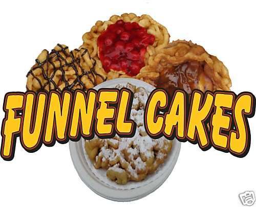 Funnel Cake Cakes Concession Trailer Decal 24&#034;