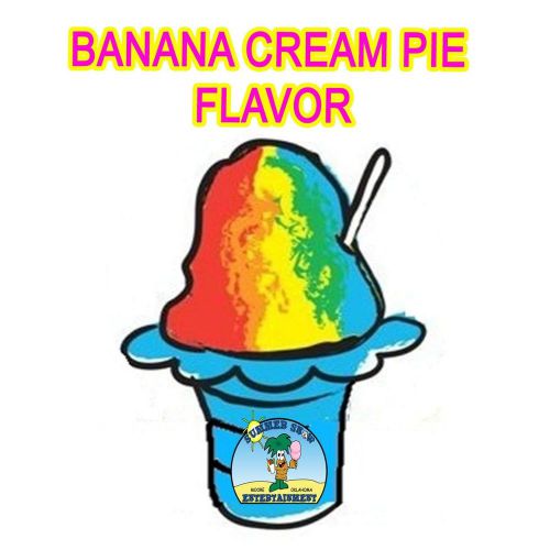 BANANA CREAM PIE SYRUP MIX SNOW CONE/ SHAVED ICE Flavor GALLON CONCENTRATE #1