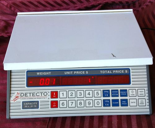 30 lb digital scale detecto price computing pc-30 new weight commercial shipping for sale