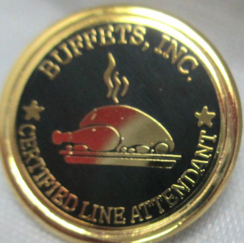 New Cloisonne Pin Buffets, Inc Certified Line Attendant
