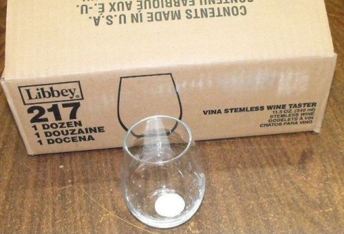 Libbey 217  11-1/2oz. Stemless Wine Taster CASE/12 Free Ship