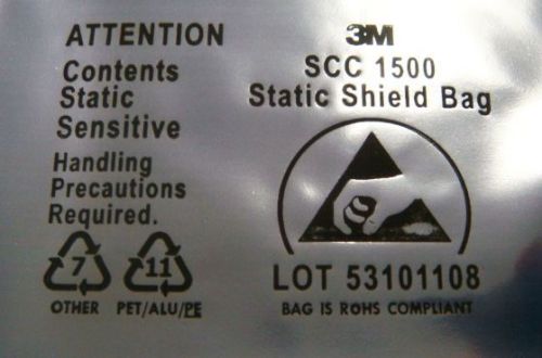 3m 6x10&#034; static shielding bag (esd) 500/box for sale
