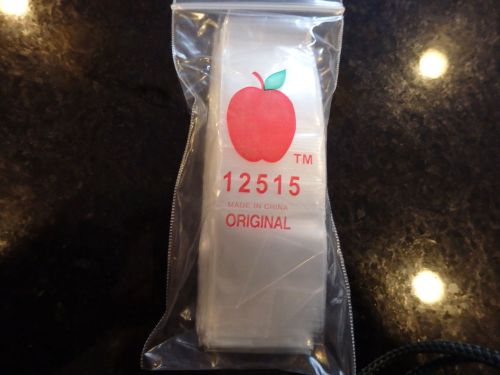 12515 Apple 100 Mini Ziplock Bag Bags Baggies Tiny Plastic Jewelry Coin Dime
