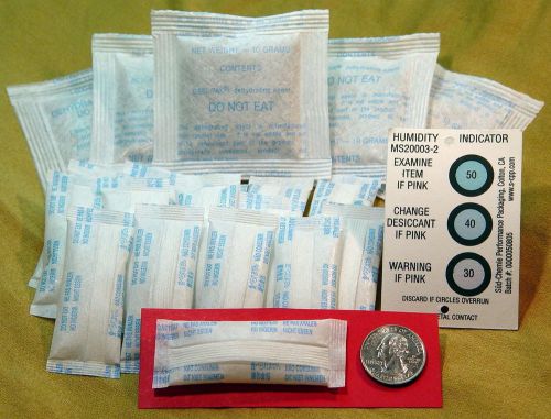 Sorb-it silica gel packets desiccant dry storage usa made 5-10g &amp; 15-5g for sale