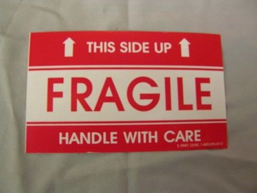 New Uline S-5947 Fragile Handle With Care, This Side Up, 3&#034; X 5&#034; 500 Labels