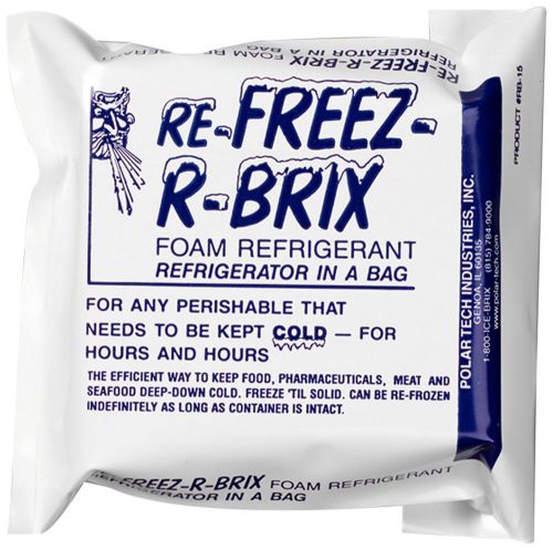 Polar Tech RB15 Re-Freez-R-Brix Foam Refrigerant Pack, 4-1/2&#034; Length x 4&#034; Width