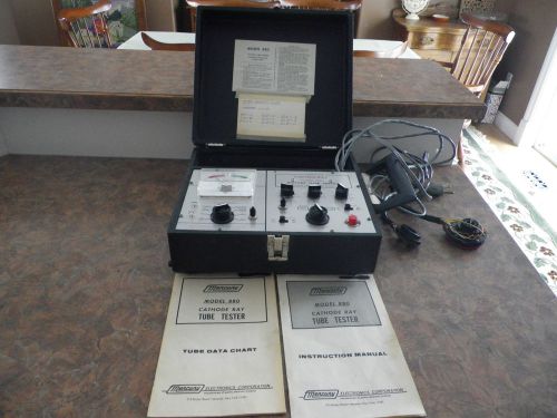 VINTAGE MERCURY MODEL 880 CATHODE RAY TUBE TESTER AND MANUALS