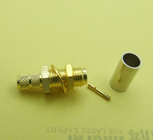 5 sets Copper Gilded SMA female Coaxial crimp for RG142 RG58 Cables Connector