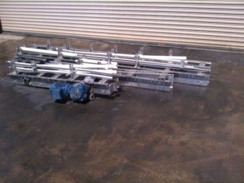 3.25&#034; x 30&#039; l stainless bottle table top conveyor with drive, bottling machine for sale