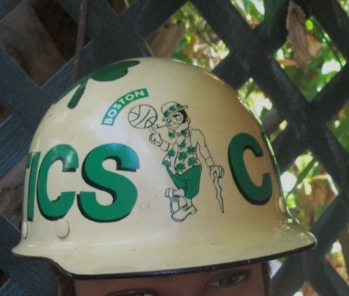 Vintage 1970&#039;s M-S-A Skullgard Boston Celtics  Fiberglass  Hard Hat Helmet