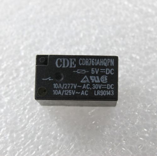 CDE Super Compact 5VDC SPST 10Amp/277VAC Relay- 1 Pcs