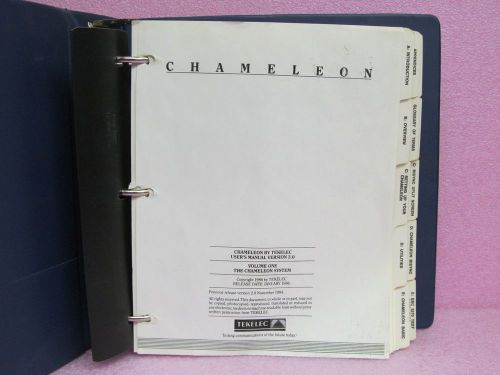 Tekelec Manual Chameleon Analyzer User&#039;s Manual Version 3.0. Vol. I Only