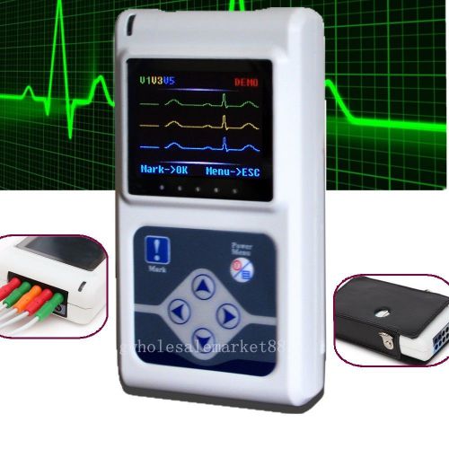 2015 New 3-channel ECG Holter System/Recorder Monitor Analyzer free Software AA