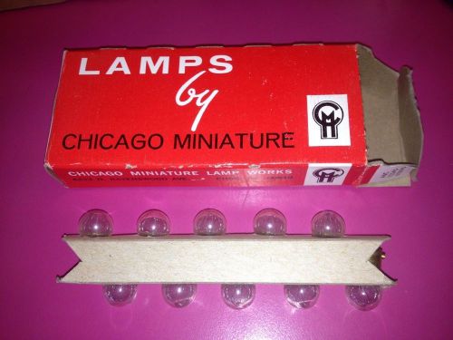 Lot Of 10 Chicago Miniature No. 53 CM53 12-16V Bayonet Base Light Bulb Lamps NOS