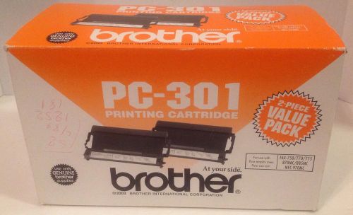 Genuine Brother PC-301 Printing Cartridge One New One Used - Fast Shipping