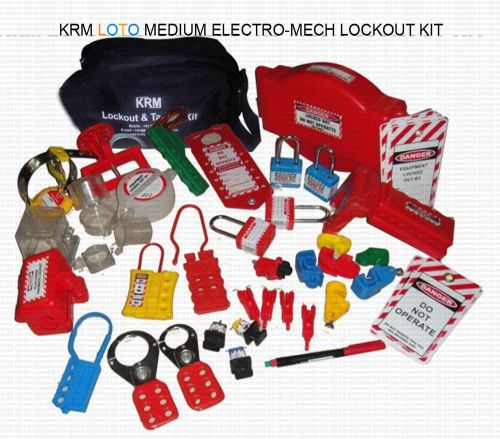Medium electro-mechnical lockout tagout kit for sale