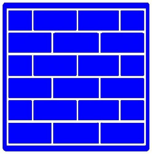 30 Custom Blue Brick Wall Personalized Address Labels