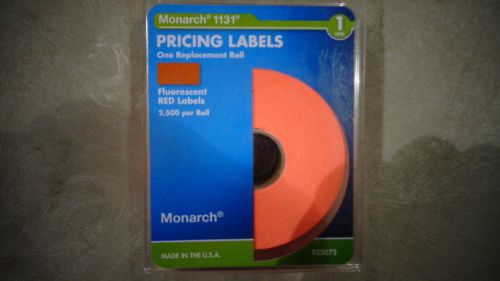 Monarch Fluorescent Red Pricing Labels 1 line