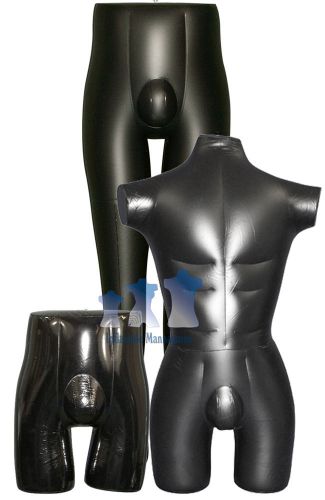 Inflatable Mannequin - Male Brief, Short, Swimsuit Collection, Black